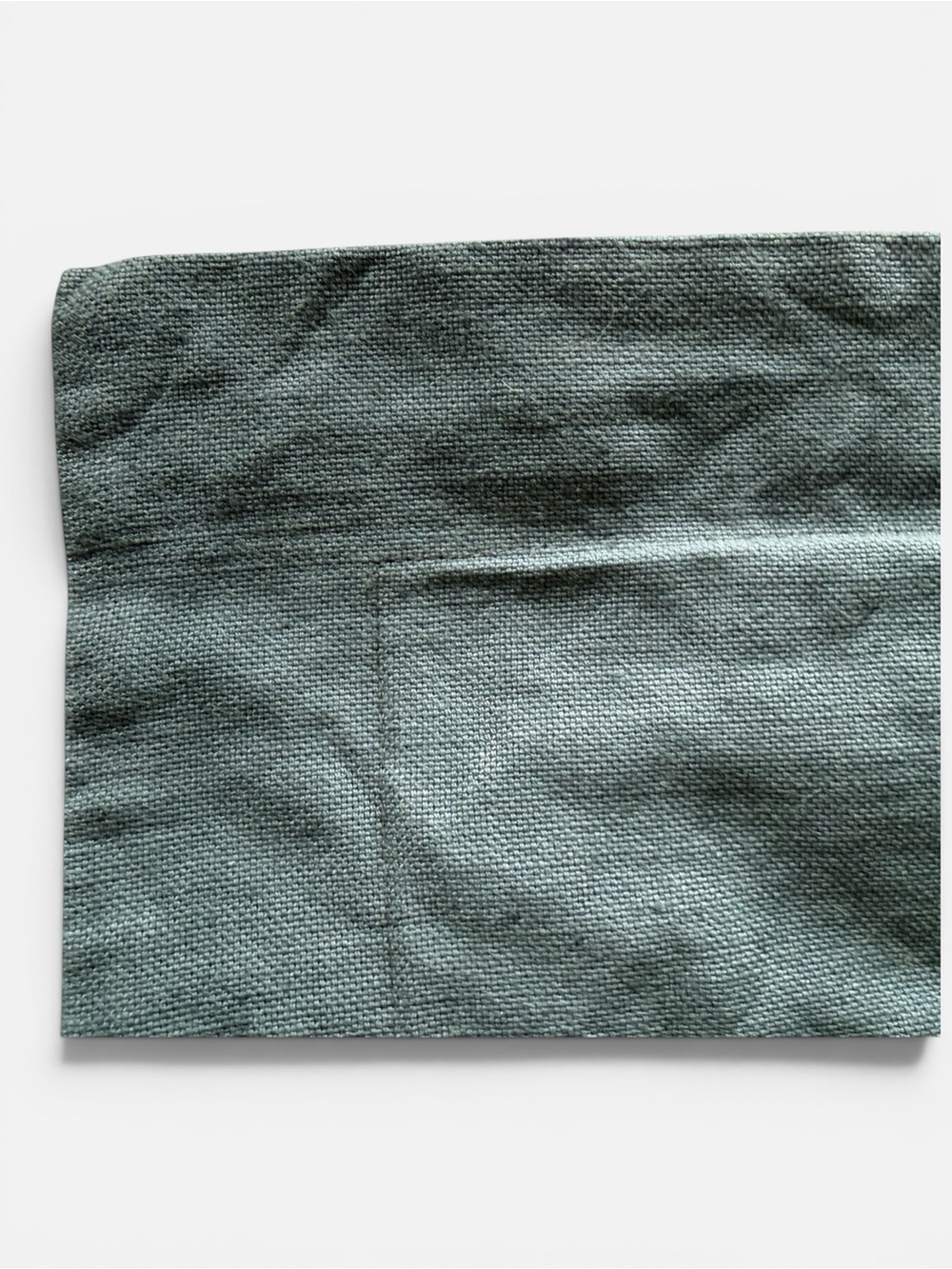 Washed chunky ItalianEuro cotton/linen Denim Blue duvet cove king / pillow shams